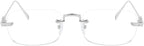 Rimless Computer Readers Anti Glare Reading Glasses Sturdy Blue Light Blocking Flat Light Mirror Eyewear