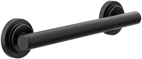Moen YG0712BL Bathroom Safety 12-Inch Stainless Steel Modern Bathroom Grab Bar