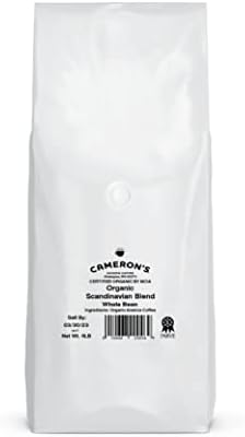 Cameron's Coffee Roasted Whole Bean Coffee, Organic Scandinavian Blend, 4 Pound