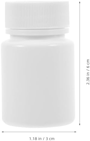 iplusmile 20pcs Plastic Pill Bottles Empty Medicine Containers for Samples Reagents and Storage for Capsules and Powdered Medications