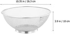 Zerodeko Stainless Steel Mesh Net Colander Strainer Basket Drainer Fine Mesh Strainer Rice Washing Bowl Sieve Sifters for Washing Fruit Vegetable Rice 26.3CM