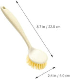 Uonlytech Kitchen Dish Scrubber Brush Long Handle Durable Pan and Sink Cleaner with Hanging Hole Multipurpose Lightweight Stove Cleaning Tool for Home