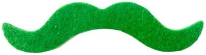 Soochat St. Patrick's Day Mustache Green Simulation Mustache Fake Green Mustaches Beard Cosplay Costume Accessories Photo Props for Irish St Patrick's Day Party Decor 6Pcs