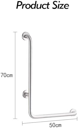 Safety Handrails,Bathtub Shower Handrails,L-Shaped Stainless Steel Bathroom Handles,Suitable for The Elderly Disabled and Pregnant Women (Size : Left)