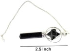Jet Black Tourmaline Spinning Merkaba Pendulum 2.5 inch Crystal Ball & Point Dowsing’s Primary Function is to find an Answer/Solution to a question/Problem. Balancing All of The Chakras.