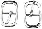 uxcell 20 Pcs Rectangular Metallic Single Prong Pin Shoes Buckles