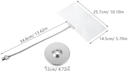 FRCOLOR 4X Large Page Magnifier with Stand Hands-Free Desktop Magnifying Glass Flexible Gooseneck for Reading Crafts Sewing