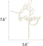 Wooden Oh Baby Cake Topper - Photo Booth Prop, Baby Shower or Birthday Decoration