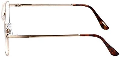 Calabria 1106 Aviator Reading Glasses with Clear or Blue Light Lenses – Metal | Wire Rimmed Readers for Men & Women | Eyewear