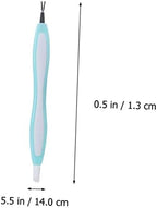 FRCOLOR 3pcs Stainless Steel Dead Skin Fork Multi-Functional Nail Art Tool for Cuticle Removal and Manicure for Salon and Home Use