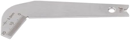 Drill Bit Sharpn Gage, Stainless Steel 0.5mm, 118° Angle, Drill Sharpening Tool for Workshop Use