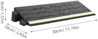 Glow-in-The-Dark Vacuum Climbing Pad and Threshold Ramp 30x4 Inch Plastic Door Ramp for Indoor Steps Wheelchair Curb for Home Use Non-Slip Nighttime Safety Aid