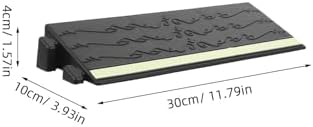 Glow-in-The-Dark Vacuum Climbing Pad and Threshold Ramp 30x4 Inch Plastic Door Ramp for Indoor Steps Wheelchair Curb for Home Use Non-Slip Nighttime Safety Aid