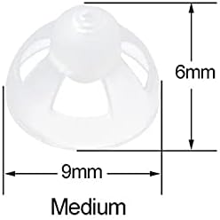 Hearing Aid Ear Piece Open Domes Transparent Soft Silicone Comfortable Ear Tips Invisible 15PCS 9mm