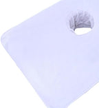 Massage Table Towel Massage Towel Reusable Face Pad Massage Hole Pad SPA Bed Head Curtain Pad Face Cradle Hole Cover, White