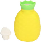 Pineapple Shaped Silicone Hot Water Bottle, Explosion Proof Leakproof for Hot Cold Compress, with Microwave Heating up to 2 Minutes for Muscle Soreness Menstrual Cramps Re