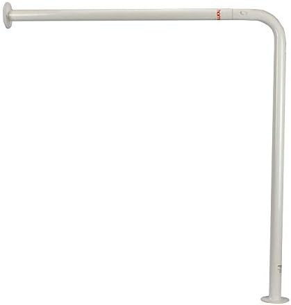 Homecraft Ringwood Wall to Floor Grab Rail, Curved Grab Bar for Toilet, Shower, or Bathtub, Secure Railing for Elderly & Handicapped, 30" High x 30 3/4" Deep, Bathroom Safety Rails