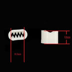 MEETOOT 100PCS Disposable Barbed Buckle 10.5x9.8mm Festival Event Music Show One Way Slide Locking Buckle U Shape
