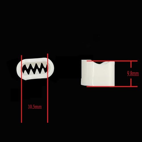 MEETOOT 100PCS Disposable Barbed Buckle 10.5x9.8mm Festival Event Music Show One Way Slide Locking Buckle U Shape
