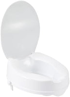 Drive Medical Raised Toilet Seat with Lock and Lid, Standard Seat, 4"