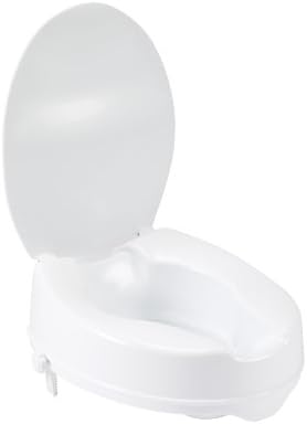 Drive Medical Raised Toilet Seat with Lock and Lid, Standard Seat, 4"