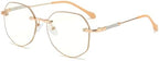 XINGNIAN New Frameless Trimmed Anti-blue light Gold Polygon Reading Glasses for Women Trendy Metal Rimless Readers