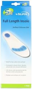 Silipos SoftZone 4014 Full Length Foot Insole - Medium, Latex-Free, Hypoallergenic Multi-Density Silicone Foot Cushion