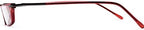 The Posh Reader Reading Glasses, Spring Hinge Metal Rectangle Frame for Men and Women + 3.50 Red