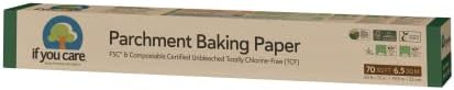 If You Care Parchment Baking Paper, Roll, 70 Sq Ft, Unbleached | Chlorine Free | Greaseproof | Silicone Coated | Pack of 2