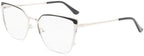 Oversized Metal Frame Reading Glasses for Women,Fashion Cat Eye Ladies Readers