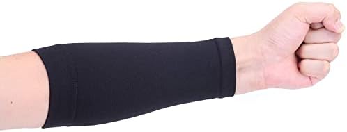 HiTreasure 1 PCS Full Forearm Tattoo Cover Up Band Compression Sleeves Men Women (M, Black)