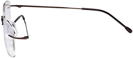 CessBlu Rimless Reading Glasses Lightweight Readers for Men