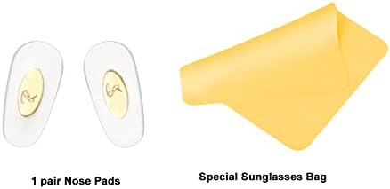 Replacement 14mm Push-in Nose Pads for Ray Ban RB6335 Glasses Repair Kits,Bonus Lens Cloth (14mm,Golden)