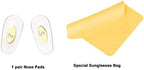 Replacement 14mm Push-in Nose Pads for Ray Ban RB6335 Glasses Repair Kits,Bonus Lens Cloth (14mm,Golden)