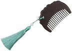 Handmade Carved Wooden Comb For Women Natural Woodcarving Small Flowers Comb Portable Engraving Comb Head Massage Comb, Brown