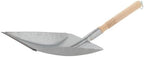 REDECKER Heavy Duty Steel Dust Pan, Zinc-Coated Black, Large Dustpan with Long 17-3/8-Inches Untreated Beechwood Handle, Made in Germany - Heavy Duty Dust Pan