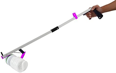Grabber Tool 26" Stick Strong Grip Heavy Duty Aluminum Claw, Magnetic Tip, Lightweight Foldable, Reacher Pickup Tool, Gripper Grabbers for Elderly Grab it Reaching Tool Trash Picker, Pink, By Luxet