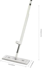 Hands-Free Self-Wringing Flat Mop with 4 Reusable Pads - 360° Rotating Wet Dry Microfiber Floor Mop for Hardwood Tile Laminate