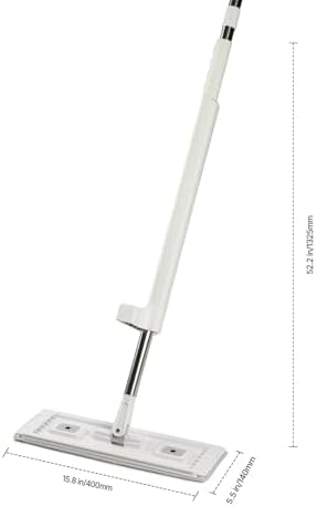 Hands-Free Self-Wringing Flat Mop with 4 Reusable Pads - 360° Rotating Wet Dry Microfiber Floor Mop for Hardwood Tile Laminate