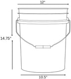 House Naturals 5 Gallon Premium HPDE Plastic Bucket - Made in USA Food Grade Storage Container, BPA Free All Purpose Pail (5, Dark Green)
