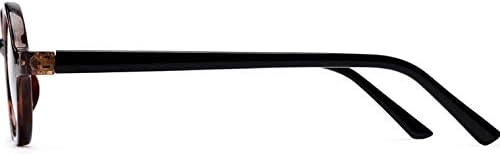 The Scholar Round Readers Reading Glasses for Men and Women, + 3.25 Brown Tortoise and Black