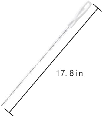 Sink Drain Overflow Cleaning Brush, Household Sewer Hair Catcher, 17.8 inch, White