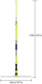 Air Broom as Seen on Tv, with 51 Long Handle Air Broom as Seen on Tv, No Bristle Broom Cleans Glass,Fine Dust,Hair,Liquids