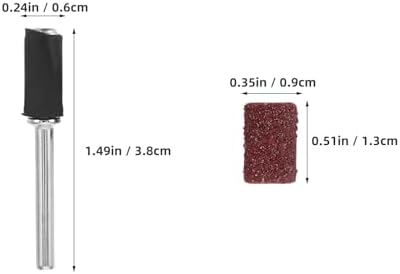 FRCOLOR 100pcs 80 Grit Sanding Drum Sleeves with 3.17mm Mandrel Mini Sandpaper Bands for Rotary Tool Sanding Drum Accessories Metal Rust Removal and Wood Polishing