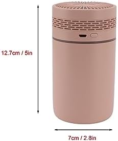 SIXRUN Desktop Humidifier Night Light Colorful Humidifier USB, Car Mini Desktop USB Power for Office Bedroom with LED Night Light (Pink)