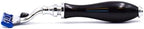 Parker Deluxe Gillette Mach 3 Compatible Razor For a Close Shave – Premium Black Resin Handle with Chrome Trim – One Gillette Mach 3 Triple Blade Cartridge Included