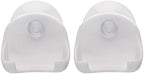 kwmobile 2X Razor Holder with Suction Cup - Self-Adhesive Shaver Wall Mount - Bathroom Organizer for Glass and Tiles - White