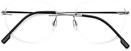 Round rimless reading glasses super light titanium alloy Reader for men and women