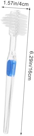 FOMIYES 3pcs Denture Brush False Teeth Cleaning Tool Double-Sided Soft Bristle Boys and Girls Toothbrush