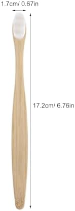 GLEAVI Soft Manual Toothbrushes for Adults 5pcs Round Head Medium Bristles White Wave Design Gentle on Gums Daily Travel Oral Care
